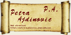 Petra Ajdinović vizit kartica